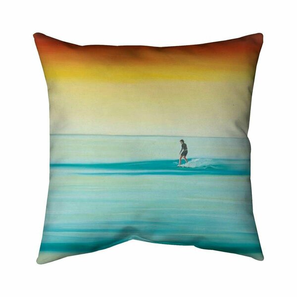 Begin Home Decor 20 x 20 in. A Surfer by Dawn-Double Sided Print Indoor Pillow 5541-2020-SP47